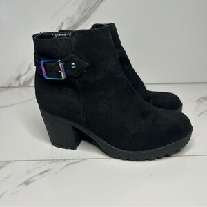 Sugar Black Boots with Colorful Buckle Size 13